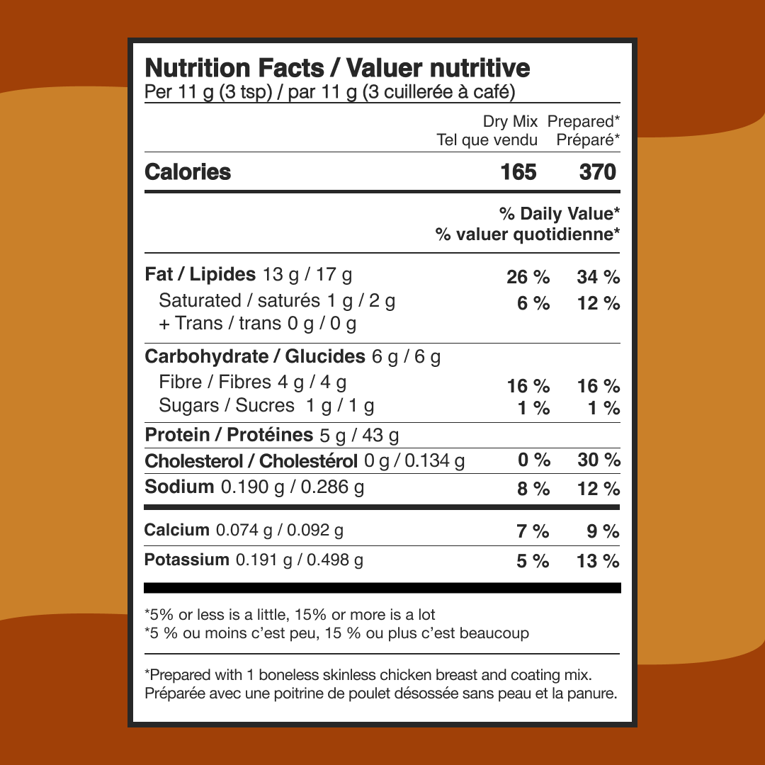 KFS Rx Meals - Keto Fried Chicken Batter Mix nutrition facts