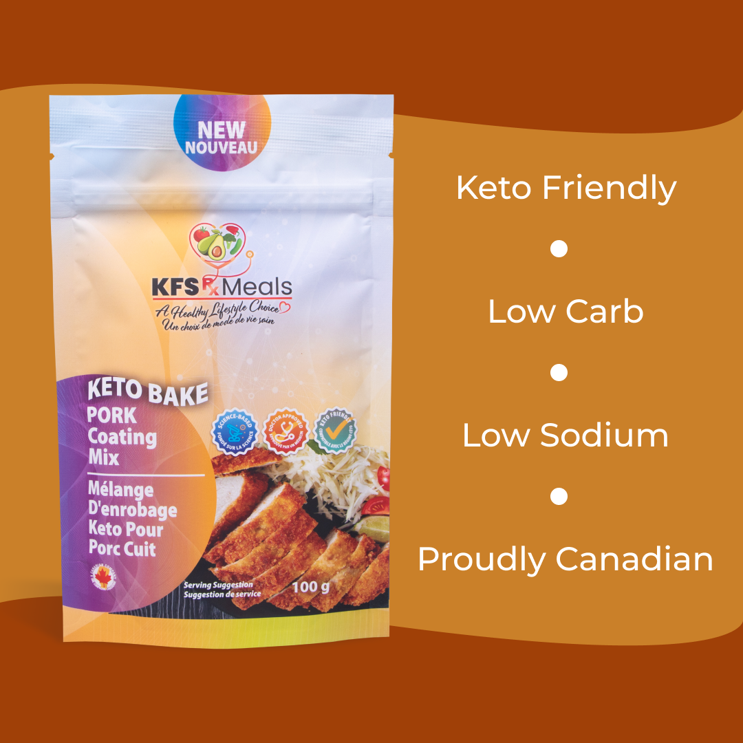 KFS Rx Meals - Keto Bake Pork Coating Mix. Keto Friendly. Low Carb. Low Sodium. Proudly Canadian.