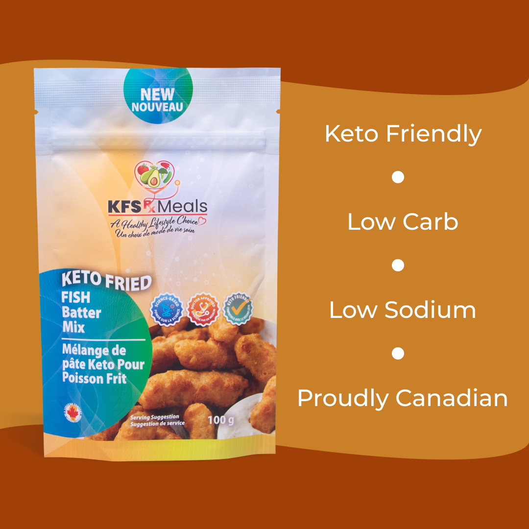 KFS Rx Meals - Keto Fried Fish Batter Mix. Keto Friendly. Low Carb. Low Sodium. Proudly Canadian. 